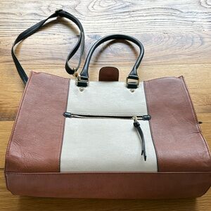 Merona Brown and Cream Shoulder Bag